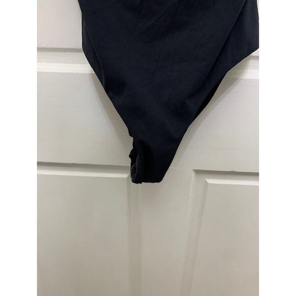 SEA LEVEL SWIM 292767 Dark Romance High Leg Bandeau One-Piece Swimsuit Black 6 - Picture 7 of 8